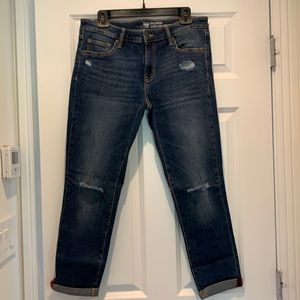 Gap Factory destructed girlfriend jeans